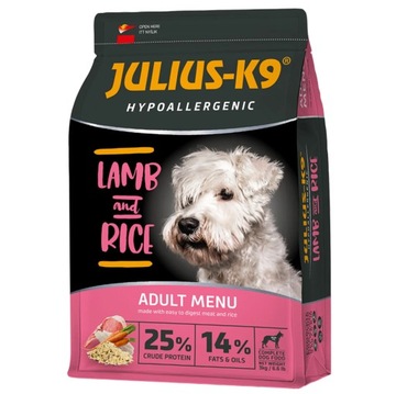 Julius-K9 hipoalergiczna karma dla psa, jagnięcina z ryżem 3kg
