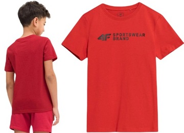 KOSZULKA CHŁOPIĘCA 4F PIŁKARSKA SPORTOWA TRENINGOWA T-SHIRT DLA DZIECI