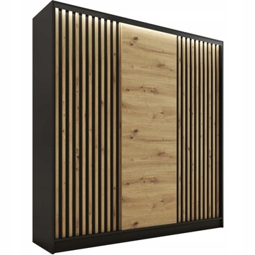 Szafa przesuwna z lamelami 180 cm LOFT artisan