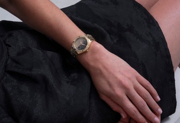 Zegarek damski z cyrkoniami GUESS na bransolecie