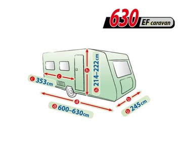 Чехол для фургона 600 - 630 см EF