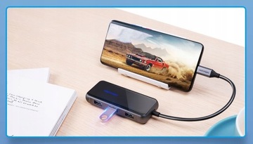 VENTION HUB USB — Type-C 5 в 1 — PD 87 Вт — 4x USB3.0