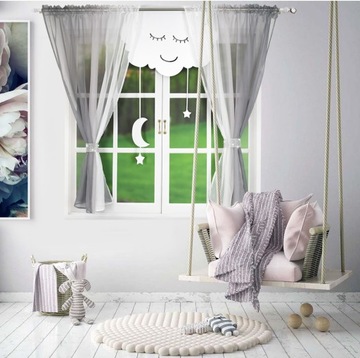 КОМПЛЕКТ ШТОР С ОБЛАКОМ И ЛУНОЙ ДЛЯ РЕБЕНКА