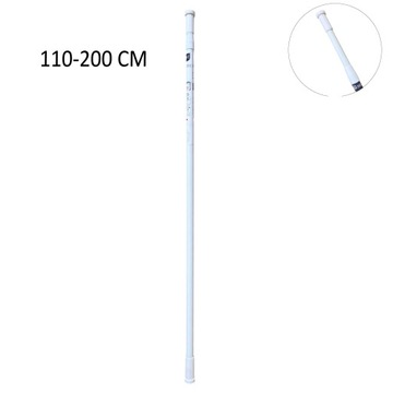 DRĄŻEK NA UBRANIA ROZSUWANY KARNISZ 110-200CM ŚR. 20mm BIAŁY