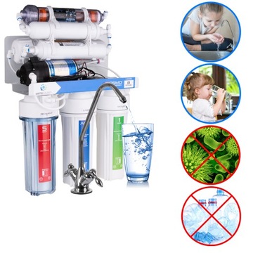 RO8 ФИЛЬТРЫ ДЛЯ ВОДЫ НАСОС ОБРАТНОГО ОСМОСА 75 галлонов в день