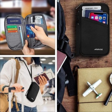 ЧЕХОЛ ДЛЯ ПАСПОРТА ПУТЕШЕСТВЕННЫЙ КОШЕЛЕК С RFID-ЗАЩИТОЙ