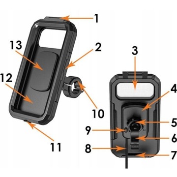 Uchwyt Motocyklowy na Telefon Uchwyt Indukcyjny do Telefonu
