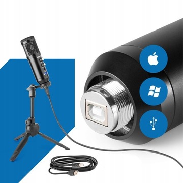 Студийный USB-микрофон для КОМПЬЮТЕРА со штативом