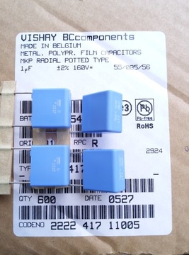 [2szt] 1uF/160V 2% MKP417 BCC polipropylen