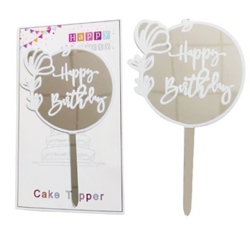 TOPPER DEKORACJA NA TORT NAPIS HAPPY BIRTHDAY