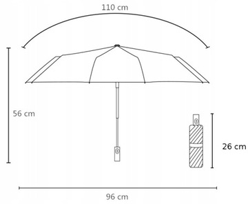Массивный складной зонт. Автоматический зонт.