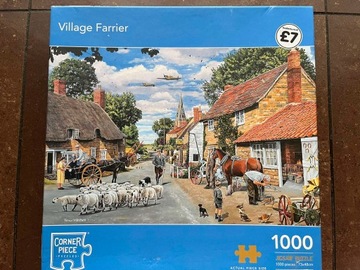 Puzzle Corner Piece Village Farrier koń wieś 1000