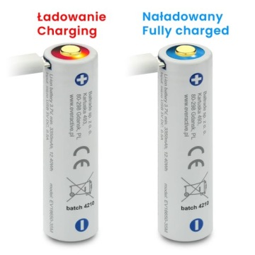 Перезаряжаемый аккумулятор everActive 18650 3.7V Li-ion 3500mAh micro USB с защитой