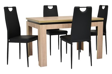 Stół 80x120/160 DĄB SONOMA i 4 krzesła styl MODERN