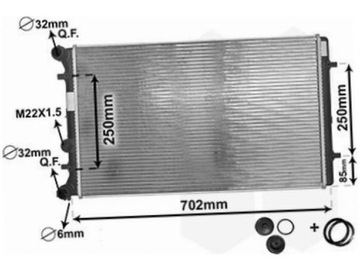 CHLADIČ AUDI A3 8L 1.6-1.9 TT 8N 1.8 SKODA OCTAVIA I MK1 1.4-2.0