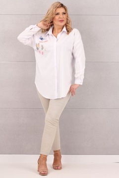 Элегантная хлопчатобумажная рубашка Большой размер свободный повседневный негабаритный формальный