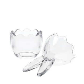 Пасхальный контейнер PRATA стеклянное яйцо с ушками 17х8 см HOMLA