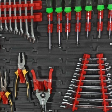 Настенная доска для инструментов 115х78см, 35 ​​лотков