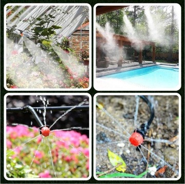 Капельный полив на расстоянии 20 м с автоматической системой и регулируемыми форсунками