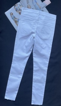CALZEDONIA Spodnie JEANS legginsy S / 36 białe