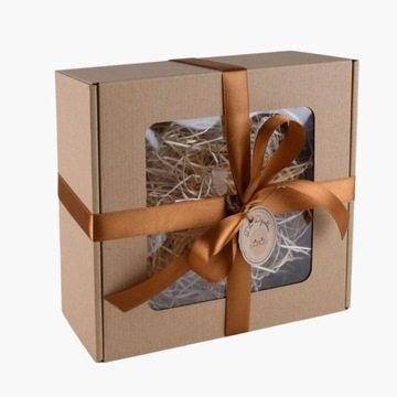 Pudełko prezentowe na DZIEŃ DZIADKA 20X20X10CM ZESTAW MIEDZIANY