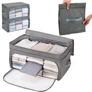Torba organizer duży pokrowiec do przechowywania ubrań pościeli 55x35x32