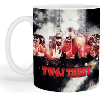 KUBEK 330ml Z GRAFIKĄ PREZENT NA ŚWIĘTA WZORY - CHICAGO BULL.S NBA + IMIĘ