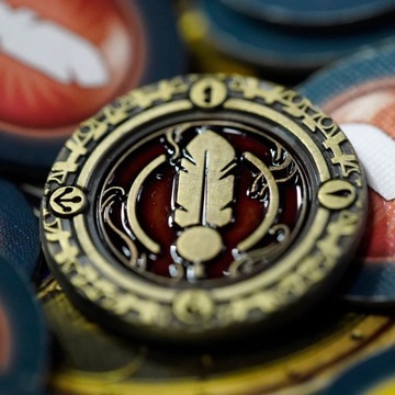 ŻYWIOŁ POWIETRZA ZŁOTA METALOWA MONETA 1 SZT LARP