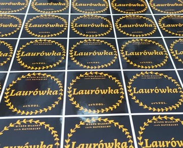 Wydruk NAKLEJKI REKLAMOWE, logo, dowolny nadruk