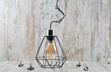 хромированная металлическая рама e27 с двумя фланцами и замком-пауком в стиле лофт в стиле ретро.