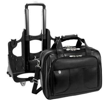 Skórzana torba podróżna na laptopa 17" z dodatkową teczką Chicago McKlein