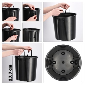 ЭКОЛОГИЧЕСКИЙ ЦВЕТОЧНЫЙ ГОРШОК, БЕЛЫЙ, 30 см