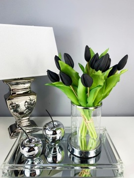 БУКЕТ ТЮЛЬПАНОВ 7 шт, тёмно-РОЗОВЫЕ СИЛИКОНОВЫЕ ТЮЛЬПАНЫ