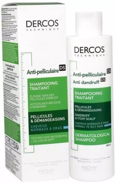 VICHY DERCOS Szampon przeciwłupieżowy do włosów normalnych i tłustych 200ml