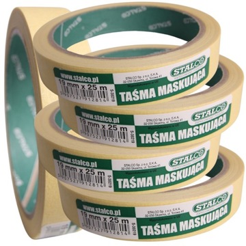 TAŚMA MALARSKA PAPIEROWA MASKUJĄCA DO ZABEZPIECZANIA 19x25 DOBRA WĄSKA 5X