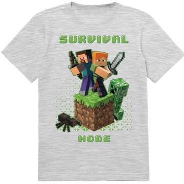 KOSZULKA DZIECIĘCA T-SHIRT DLA DZIECKA KOSZULKA MINECRAFT 128 134 JAKOŚĆ