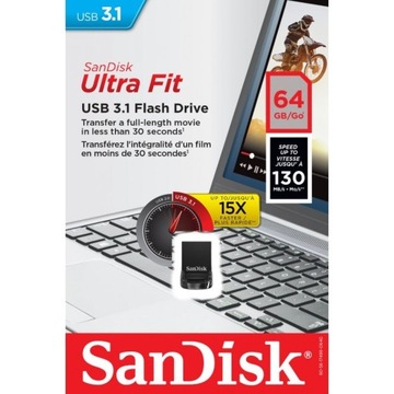 SANDISK ULTRA FIT USB 3.1 64GB 130MB/s