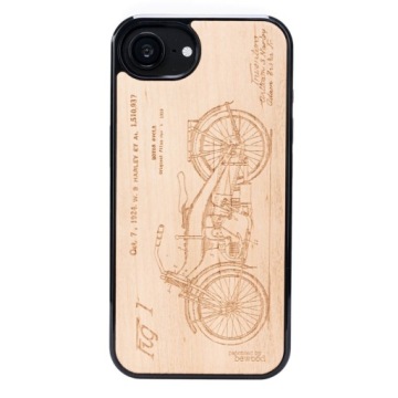 Dřevěné Pouzdro Bewood pro iPhone 16e Harley Patent Aniegre
