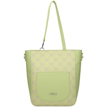 NOBO duża zielona damska torba shopper monogram