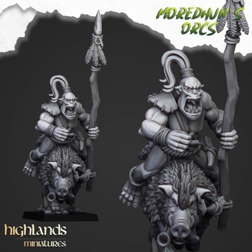 Конные пещерные орки — фигурки x7 + x3 CMD WHFB Warhammer Fantasy 9th Age