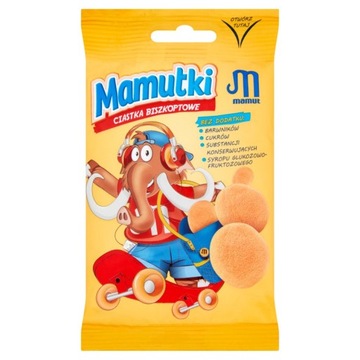 MAMUTKI ciastka biszkoptowe bez dodatku cukru 20g