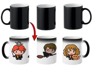 Magiczny kubek Harry Potter 3w1 Harry Ron Hermiona chibi