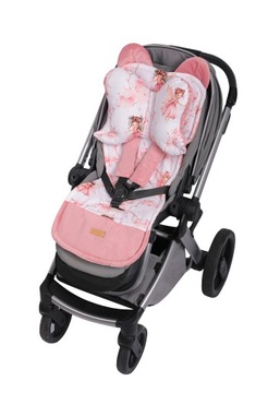 Wkładka do spacerówki z podusią uniwersalna dla dziewczynki różowa myBABY