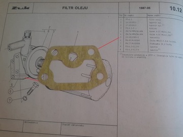 Uszczelka podstawy filtra oleju Żuk