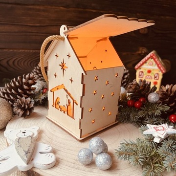 Светодиодный деревянный фонарь Advent Lantern для детей XL