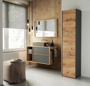 СТОЙКА ШКАФА ДЛЯ ВАННОЙ ПОЛКА ДЛЯ ВАННОЙ КОМНАТЫ ЗАКРЫТЫЕ ПОЛКИ 40 СМ 6 ПОЛОК