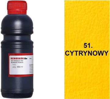 CYTRYNOWY 51 FARBA RENOSKÓR 480 ml RENOWATOR BARWY SKÓRY NATURALNEJ G12-85
