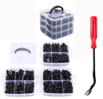 НАБОР АВТОМОБИЛЬНЫХ ЗАЖИМОВ 625 шт. + СЪЕМНИК