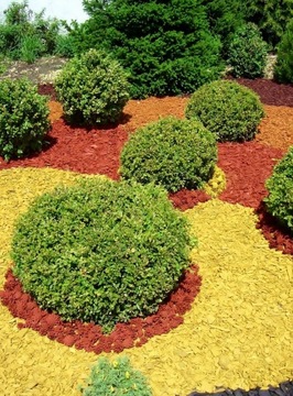 Щепа цветная декоративная КОРА 50л садовая ЖЕЛТАЯ