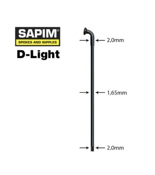 Szprycha Sapim D-Light J-bend 216mm